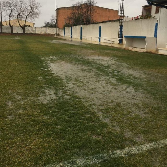 Campo anegado por lluvia