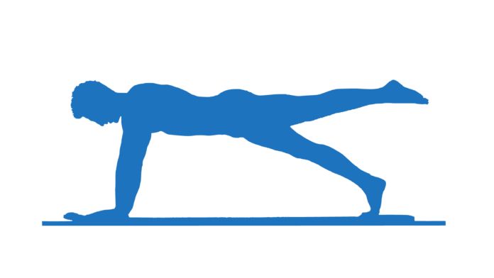 Silueta haciendo ejercicio